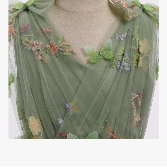 IMEKIS Toddler Kids Girls Butterfly Dress Sparkle Sequins Tulle Formal 2-3T - Picture 6 of 9